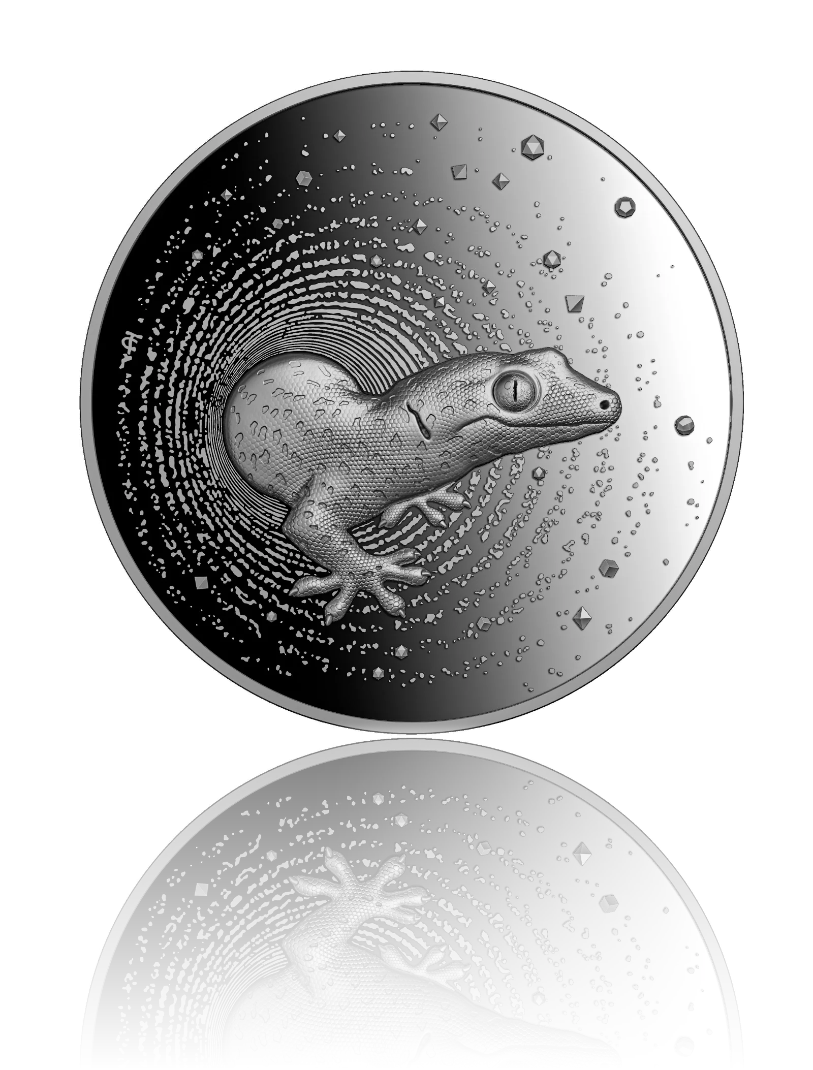 HERPETON 2023 | GECKO 1 OZ 9999 SILBERMÜNZE Ultra-Hochrelief Proof