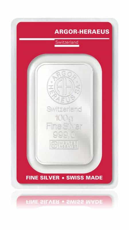 Silberbarren 100g bei Goldreserven kaufen