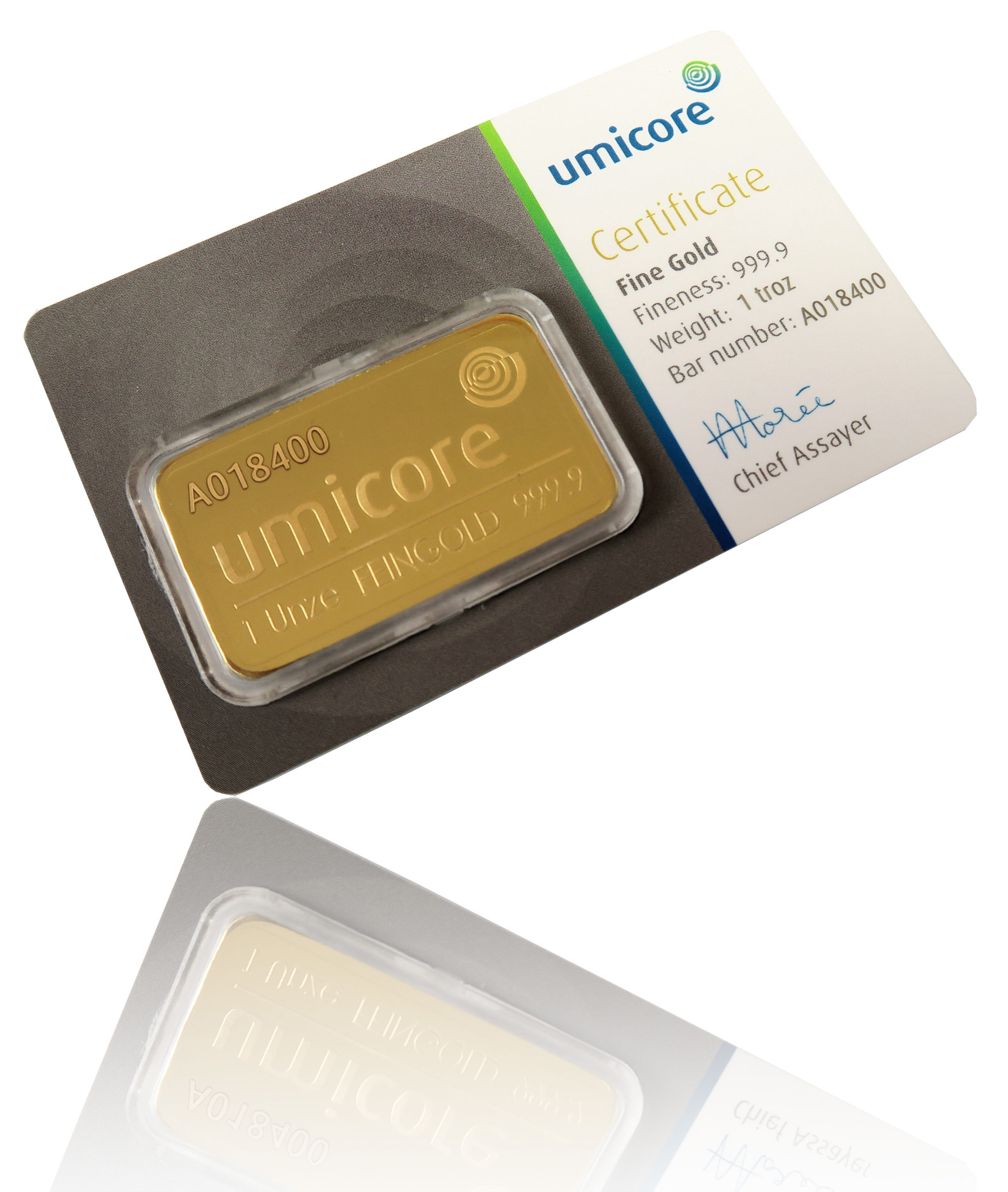 Umicore Goldbarren 1oz bei Goldreserven kaufen
