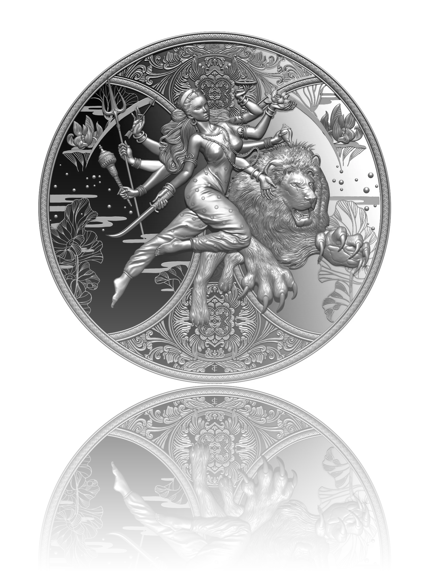 DURGA 2024 | SILBER-ANLAGEMÜNZE 1 Oz Hochrelief | Kamerun 2000 Francs CFA