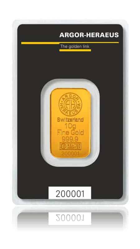 Heraeus Goldbarren 10g bei Goldreserven kaufen