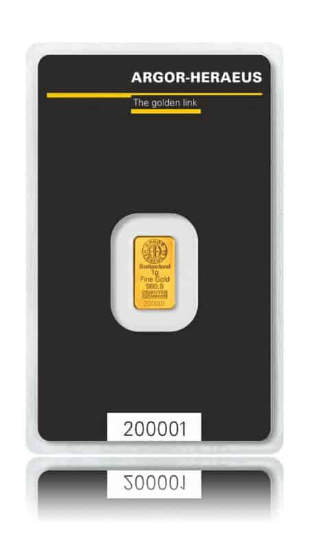 Heraeus Goldbarren 1g bei Goldreserven kaufen