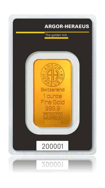 Heraeus Goldbarren 1oz bei Goldreserven kaufen