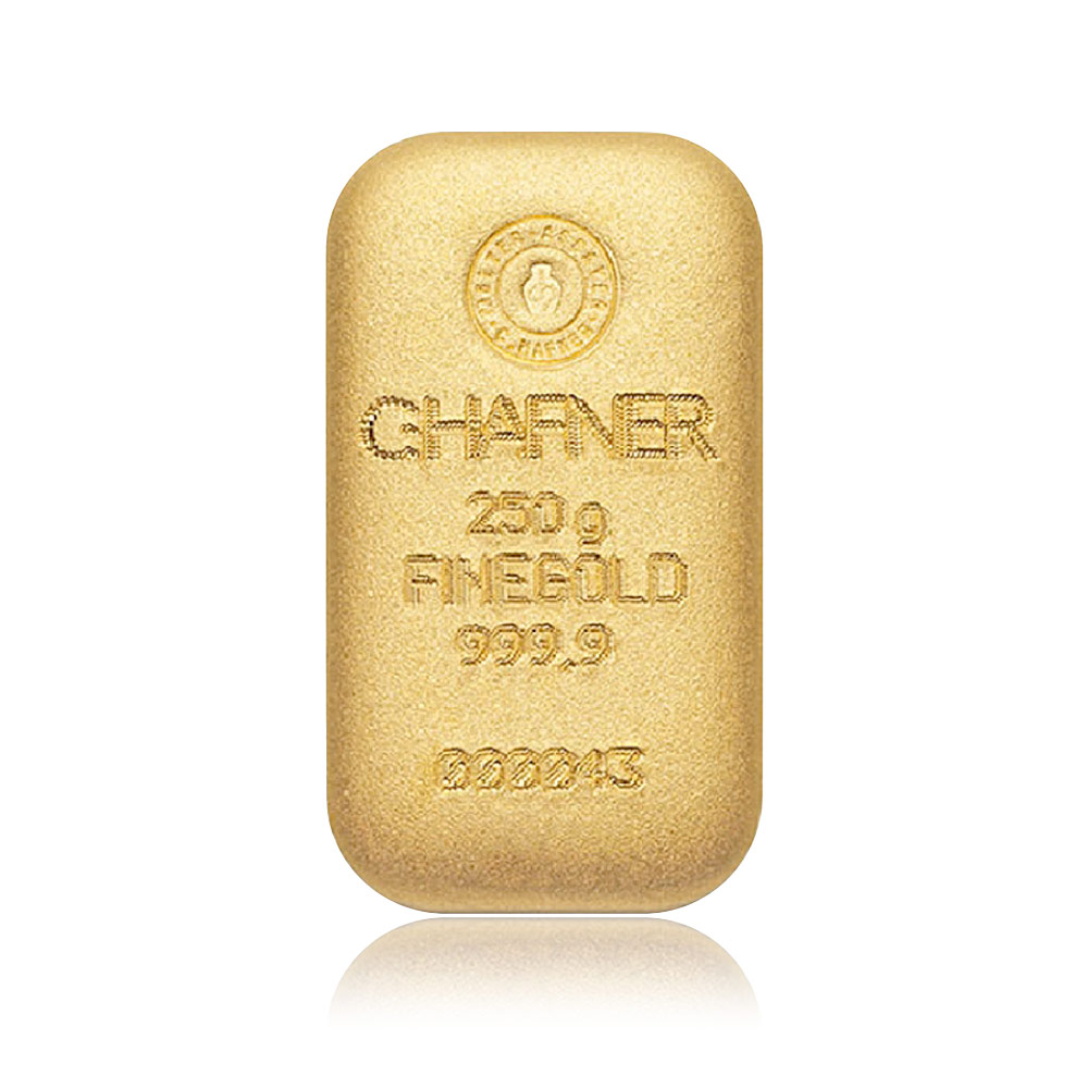C.Hafner Goldbarren 250g gegossen bei Goldreserven kaufen