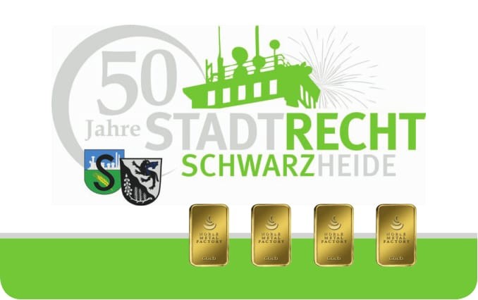 Motivkarte - Stadt Schwarzheide bei Goldreserven kaufen