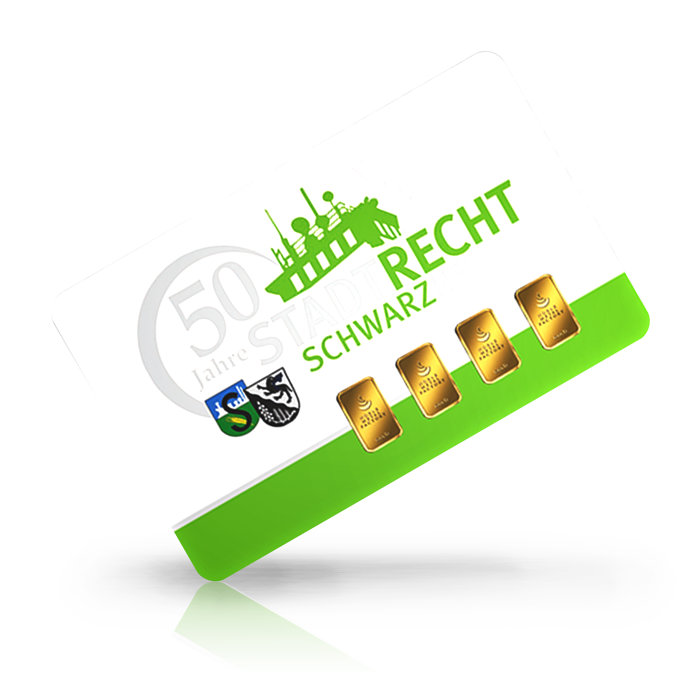 Motivkarte - Stadt Schwarzheide bei Goldreserven kaufen