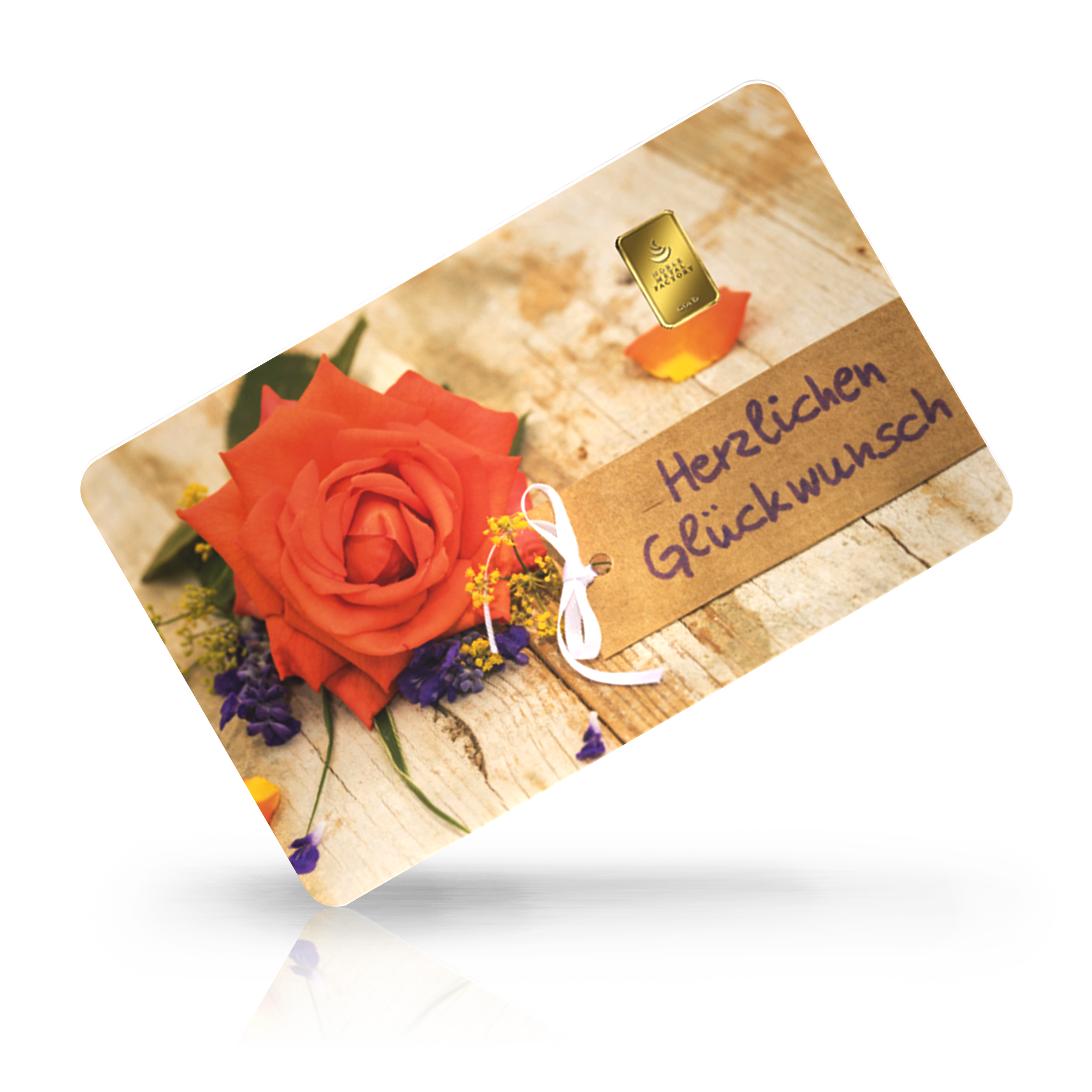 Glückwunsch Rose bei Goldreserven kaufen