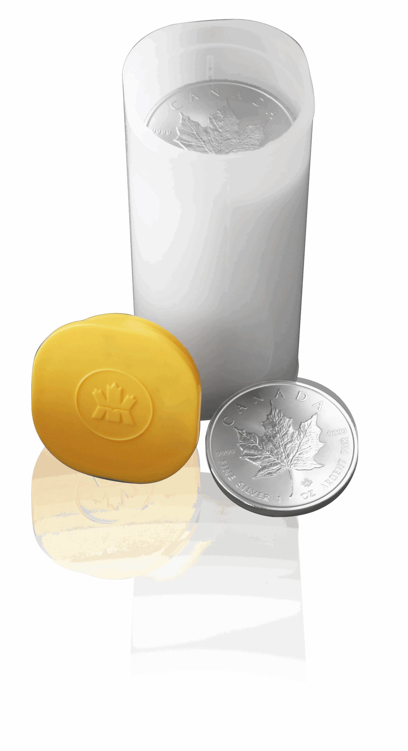 Silbermünzen-Tube Maple Leaf